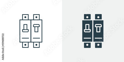 Circuit Breaker Icon Vector | Electrical Fuse Box, Power Switch System | Protection, control, electricity, safety, overload illustration