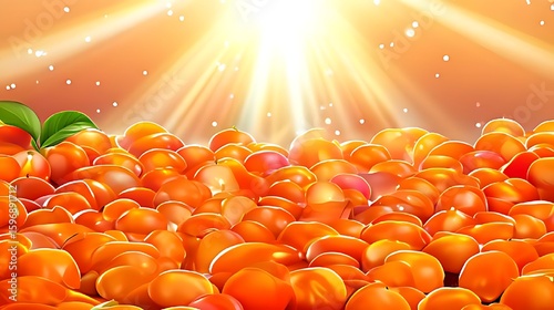 orange background July 