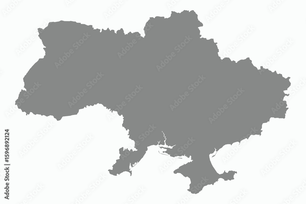Fototapeta premium Vector graphic artwork suitable for print and web containing flat detailed map of UKRAINE
