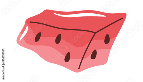 Watermelon portion sweet healthy food