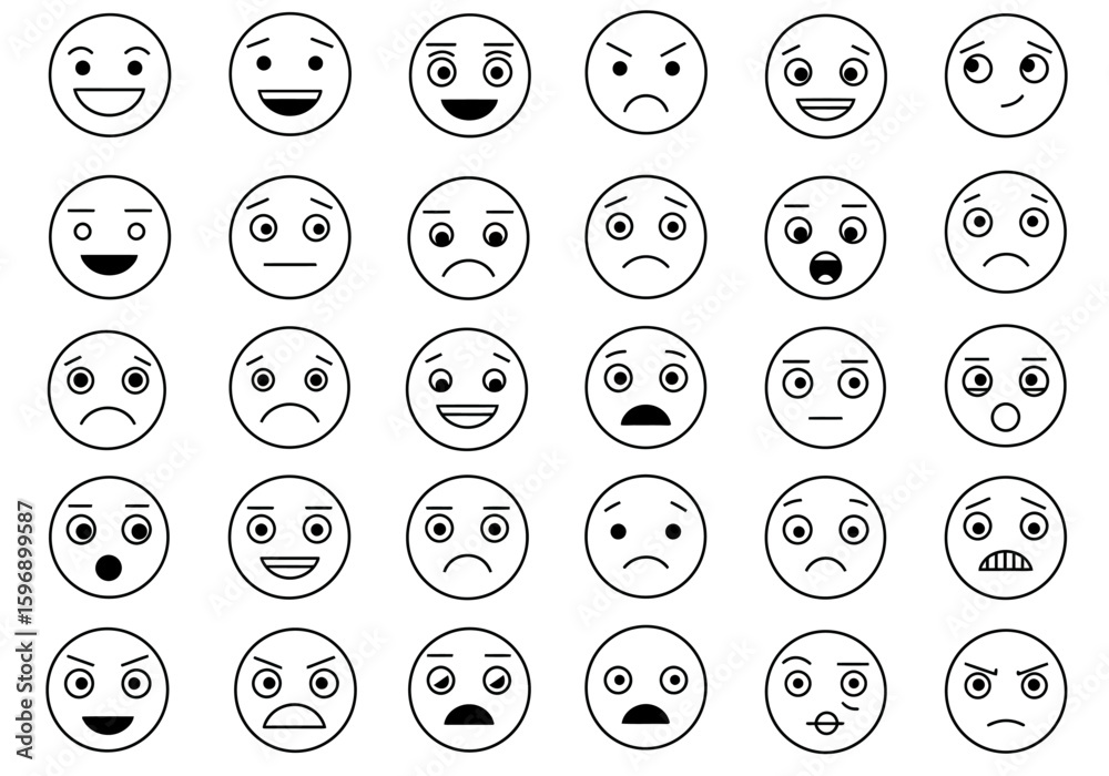 A Comprehensive Collection of Diverse Emoticon Faces Expressing a Wide Range of Human Emotions and Feelings A Comprehensive Collection of Diverse Emoticon Faces Expressing a Wide Range of Human Emotions and Feelings