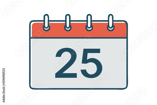 Calendar page showing the twenty fifth day