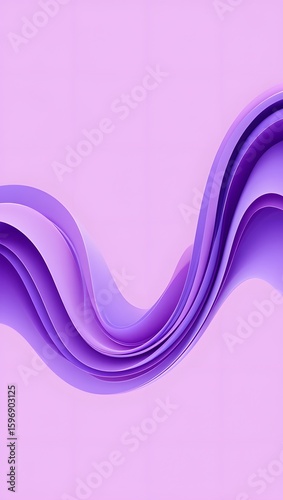 Abstract Purple Waves on Pink Background - Modern Graphic Design Element