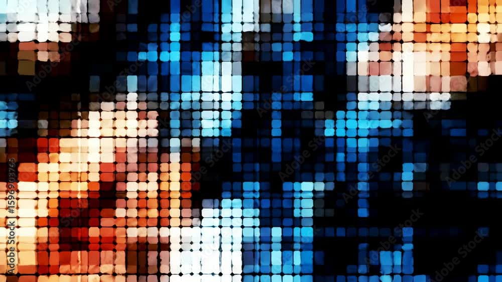 Abstract pixelated design