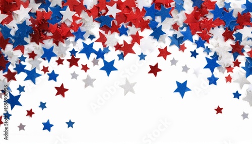 red blue white stars confetti overlay