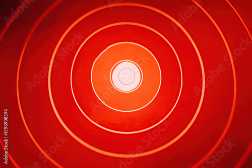 Empty target panel graphic with concentric circles in vibrant red and white colors