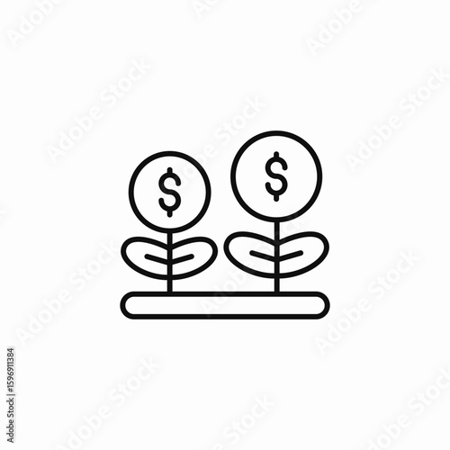financial growth icon sign vector