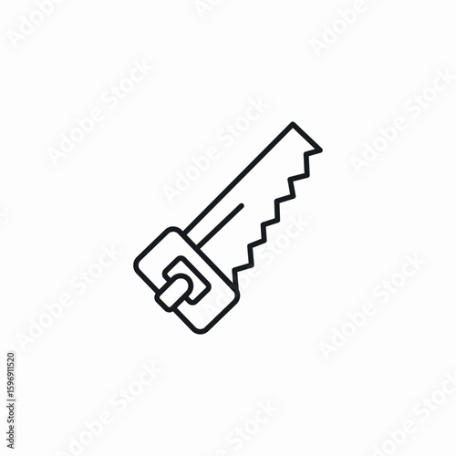 hand saw icon sign vector