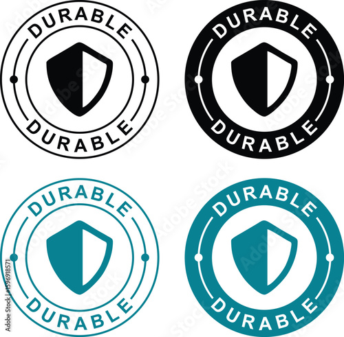Durable Label Badge – Long Lasting, Strong, Tough Sticker Icon for Packaging