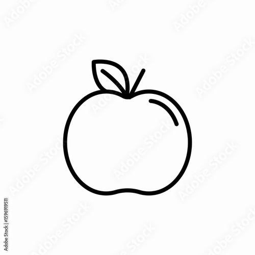 apple fruit icon sign vector