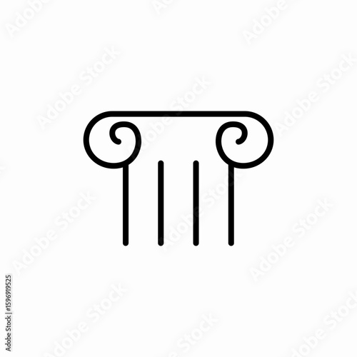 ancient column icon sign vector