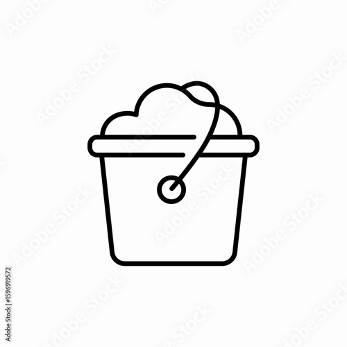bucket sand icon sign vector