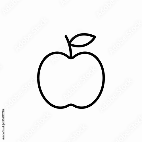 fruit apple icon sign vector