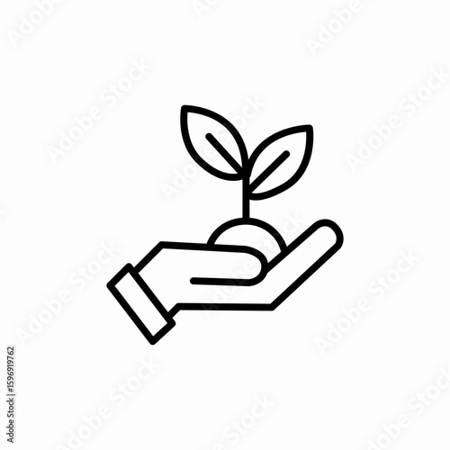 garden plant care icon sign vector