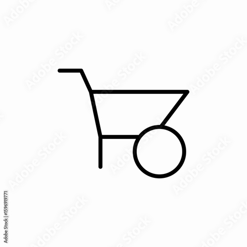 garden cart construction icon sign vector