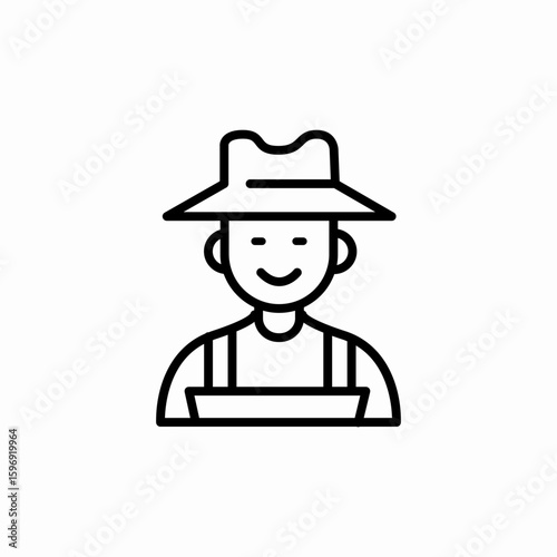 man farmer icon sign vector