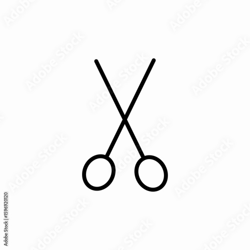 scissors cut icon sign vector