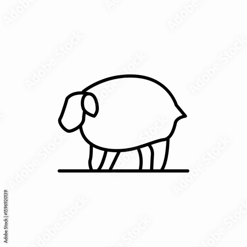 ship farm icon sign vector