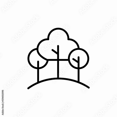 trees nature icon sign vector
