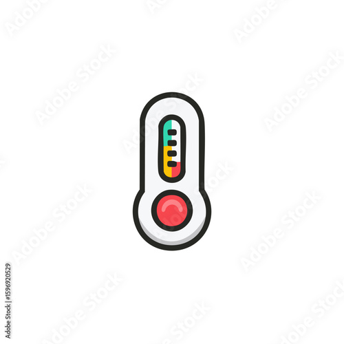 Thermometer medical health temperature check fever symptom icon