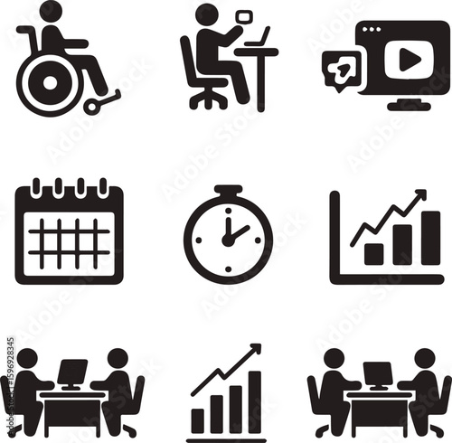 Business and Productivity Icons Set