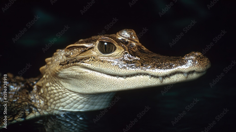 Fototapeta premium Close-up of a young crocodile (1)