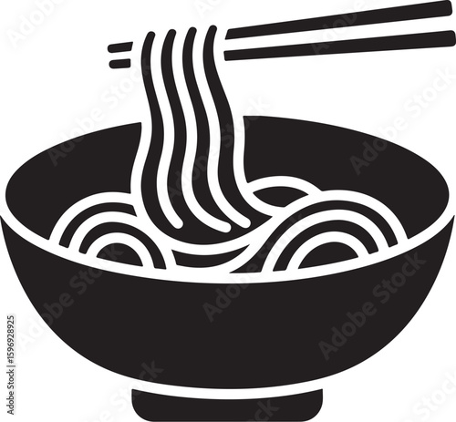 Noodle Bowl with Chopsticks Icon
