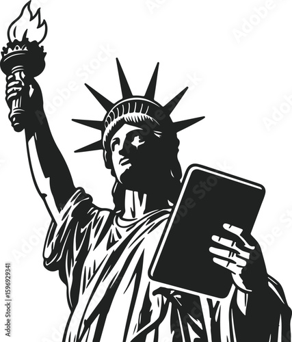 statue of liberty vector