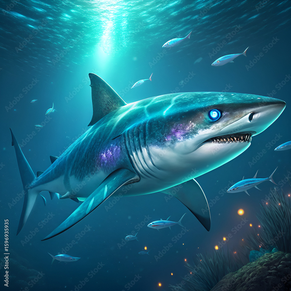 Fototapeta premium shark in the sea