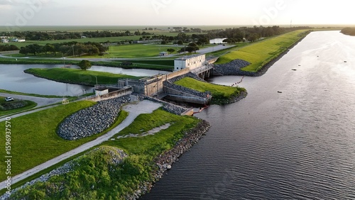 Photos Lake Okeechobee water management though a complex system of pumps and levees