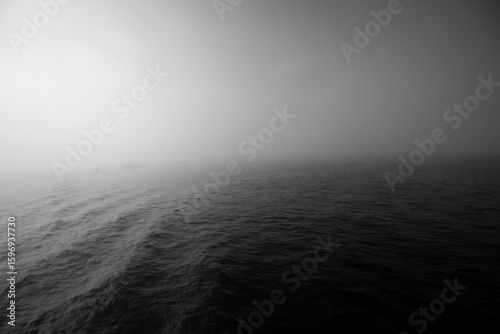 misty morning on the sea