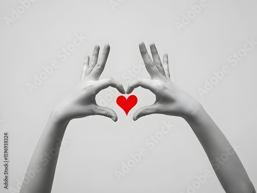 Hands making heart shape symbol of love romance relationship valentine's day concept