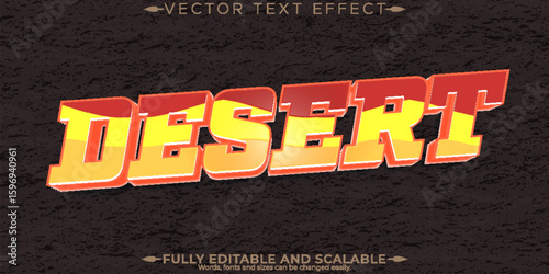 Desert editable text effect, editable sand and storm text style