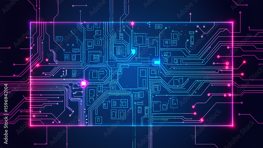 Fototapeta premium Futuristic Circuit Board Illustration