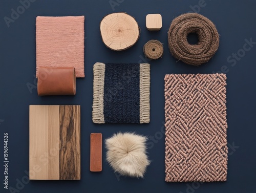 Textured Materials Mood Board: Earthy Tones and Natural Fibers