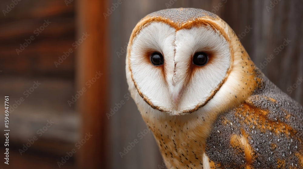 Naklejka premium Close-up of a barn owl