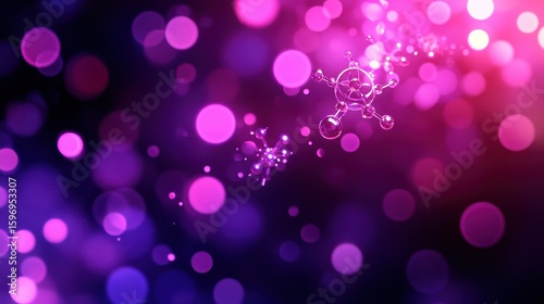 Colorful Abstract Background with Glowing Bokeh and Light Effects