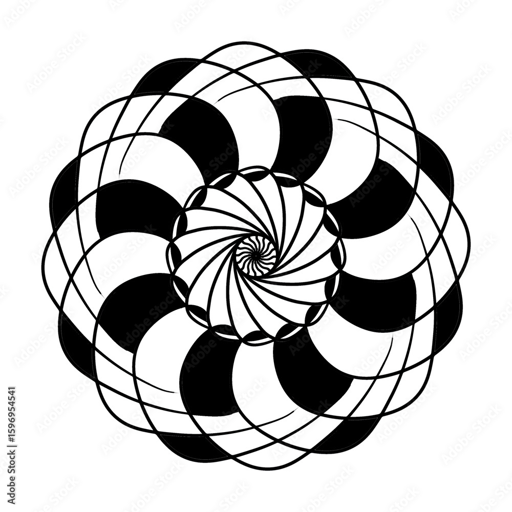 Fototapeta premium black and white abstract shapes