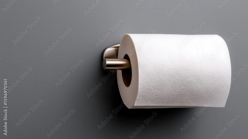 Obraz premium Paper's white comfort a silver lining, a functional art piece on gray wall