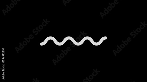 white wiggle like looping animation | transparent background