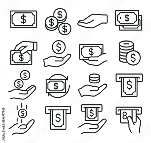 financial icon set