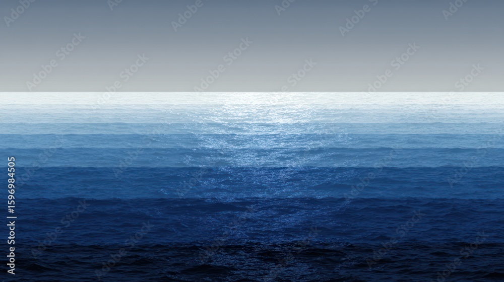 Obraz premium Ocean layers, gradient blues