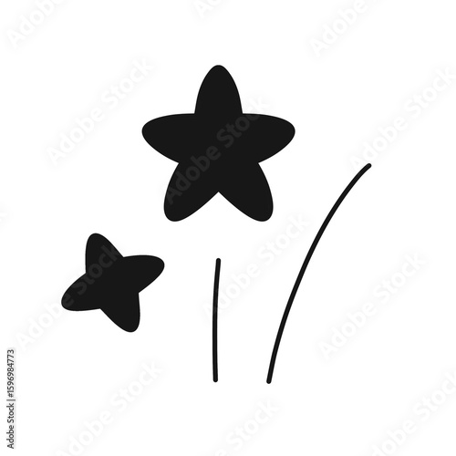 Black star illustration