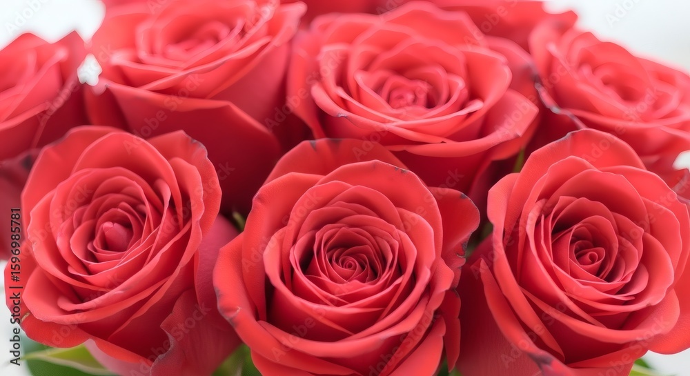 A close up shot showcasing a bouquet of vibrant red roses in full bloom with soft lighting and focus depth A close up shot showcasing a bouquet of vibrant red roses in full bloom with soft lighting and focus depth