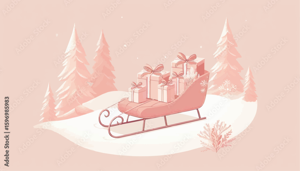 Fototapeta premium christmas sleigh 