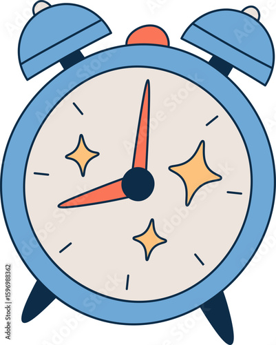 Retro Alarm Clock with Stars