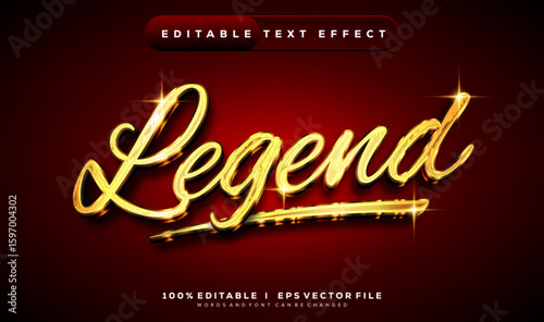 legend vector text effect with modern style design