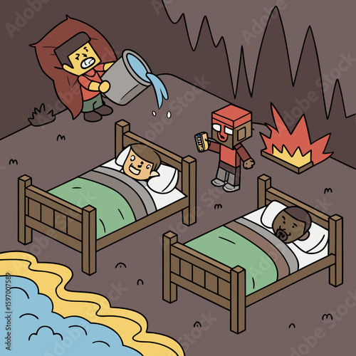 illustration of a bedroom