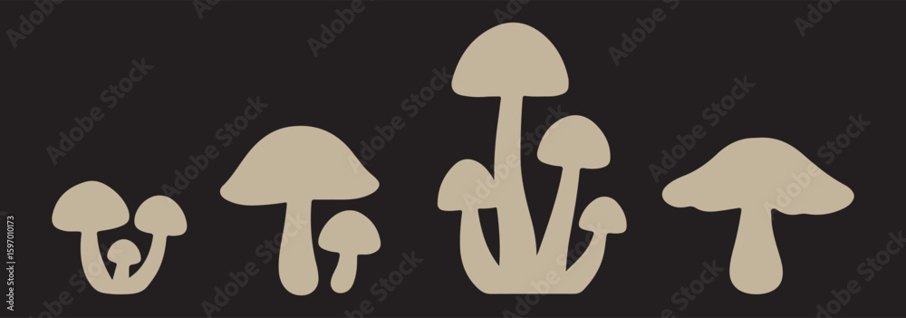 Mushroom silhouette vector graphic illustration
Mushroom silhouette vector graphic illustration