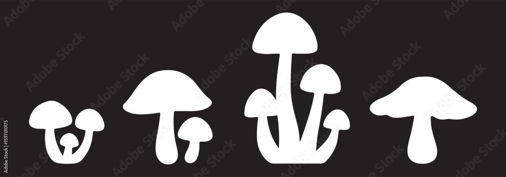 Mushroom silhouette vector graphic illustration
Mushroom silhouette vector graphic illustration